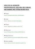 WGU D115 OA ADVANCED&NewLine;PATHOPHYSIOLOGY 2026 HIGH-YIELD DISEASE&NewLine;MECHANISMS AND SYSTEMS REVIEW PACK