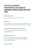WGU D115 OA ADVANCED&NewLine;PATHOPHYSIOLOGY 2026 OBJECTIVE&NewLine;ASSESSMENT COMPLETE REVIEW AND STUDY&NewLine;GUIDE