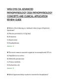 WGU D115 OA ADVANCED&NewLine;PATHOPHYSIOLOGY 2026 PATHOPHYSIOLOGY&NewLine;CONCEPTS AND CLINICAL APPLICATION&NewLine;REVIEW GUIDE