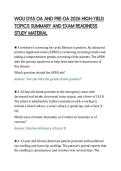 WGU D115 OA AND PRE-OA 2026 HIGH-YIELD&NewLine;TOPICS SUMMARY AND EXAM READINESS&NewLine;STUDY MATERIAL
