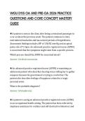 WGU D115 OA AND PRE-OA 2026 PRACTICE&NewLine;QUESTIONS AND CORE CONCEPT MASTERY&NewLine;GUIDE