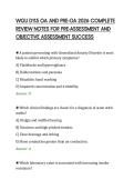 WGU D115 OA AND PRE-OA 2026 COMPLETE&NewLine;REVIEW NOTES FOR PRE-ASSESSMENT AND&NewLine;OBJECTIVE ASSESSMENT SUCCESS