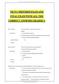 Chamberlain College of Nursing &ndash; NR 511 Midterm & Final Exam Complete Package Verified Correct Answers &lpar;Graded A&rpar;