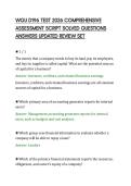 WGU D196 TEST 2026 COMPREHENSIVE&NewLine;ASSESSMENT SCRIPT SOLVED QUESTIONS&NewLine;ANSWERS UPDATED REVIEW SET
