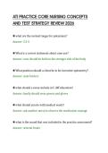 ATI PRACTICE CORE NURSING CONCEPTS &NewLine;AND TEST STRATEGY REVIEW 2026