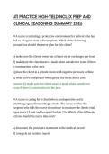 ATI PRACTICE HIGH-YIELD NCLEX PREP AND &NewLine;CLINICAL REASONING SUMMARY 2026