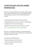 ATI PRACTICE MOCK TEST WITH ANSWER &NewLine;RATIONALES 2026