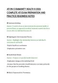 ATI RN COMMUNITY HEALTH 8 2026 &NewLine;COMPLETE ATI EXAM PREPARATION AND &NewLine;PRACTICE READINESS NOTES 