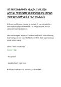 ATI RN COMMUNITY HEALTH CMS 2026 &NewLine;ACTUAL TEST PAPER QUESTIONS SOLUTIONS &NewLine;VERIFIED COMPLETE STUDY PACKAGE