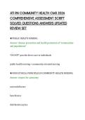 ATI RN COMMUNITY HEALTH CMS 2026 &NewLine;COMPREHENSIVE ASSESSMENT SCRIPT &NewLine;SOLVED QUESTIONS ANSWERS UPDATED &NewLine;REVIEW SET