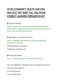 ATI RN COMMUNITY HEALTH CMS 2026 &NewLine;PRACTICE TEST SHEET FULL SOLUTIONS &NewLine;CORRECT ANSWERS PREPARATION SET