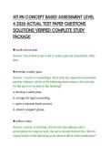 ATI RN CONCEPT BASED ASSESSMENT LEVEL &NewLine;4 2026 ACTUAL TEST PAPER QUESTIONS &NewLine;SOLUTIONS VERIFIED COMPLETE STUDY &NewLine;PACKAGE 