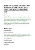 ATI RN CONCEPT BASED ASSESSMENT LEVEL &NewLine;4 2026 CERTIFICATION EVALUATION TEST &NewLine;PAPER QUESTIONS SOLUTIONS GRADED A &NewLine;PLUS