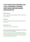 ATI RN CONCEPT BASED ASSESSMENT LEVEL &NewLine;4 2026 COMPREHENSIVE ASSESSMENT &NewLine;SCRIPT SOLVED QUESTIONS ANSWERS &NewLine;UPDATED REVIEW SET 