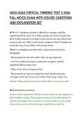 WGU D265 CRITICAL THINKING TEST 2 2026&NewLine;FULL MOCK EXAM WITH SOLVED QUESTIONS&NewLine;AND EXPLANATION SET