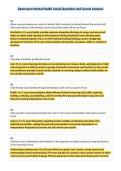Rasmussen Mental Health Actual Questions and Correct Answers