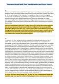 Rasmussen Mental Health Exam Actual Questions and Correct Answers