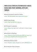 WGU D333 ETHICS IN TECHNOLOGY MOCK&NewLine;EXAM AND STUDY MATERIAL WITH KEY&NewLine;TOPICS&NewLine;