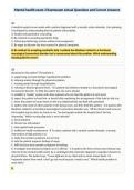 Mental health exam 3 Rasmussen Actual Questions and Correct Answers