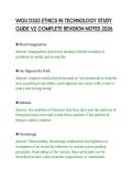 WGU D333 ETHICS IN TECHNOLOGY STUDY&NewLine;GUIDE V2 COMPLETE REVISION NOTES 2026