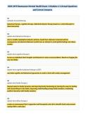 NUR 2459 Rasmussen Mental Health Exam 1 Modules 1-3 Actual Questions&NewLine;and Correct Answers