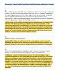 Rasmussen Mental Health Final Exam Actual Questions and Correct Answers