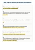 Mental Health exam 1 Rasmussen Actual Questions and Correct Answers