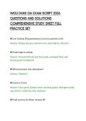 WGU D440 OA EXAM SCRIPT 2026&NewLine;QUESTIONS AND SOLUTIONS&NewLine;COMPREHENSIVE STUDY SHEET FULL&NewLine;PRACTICE SET