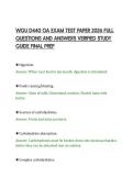 WGU D440 OA EXAM TEST PAPER 2026 FULL&NewLine;QUESTIONS AND ANSWERS VERIFIED STUDY&NewLine;GUIDE FINAL PREP