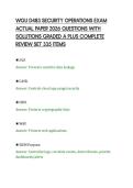 WGU D483 SECURITY OPERATIONS EXAM&NewLine;ACTUAL PAPER 2026 QUESTIONS WITH&NewLine;SOLUTIONS GRADED A PLUS COMPLETE&NewLine;REVIEW SET 335 ITEMS