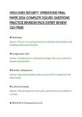WGU D483 SECURITY OPERATIONS FINAL&NewLine;PAPER 2026 COMPLETE SOLVED QUESTIONS&NewLine;PRACTICE REVISION PACK EXPERT REVIEW&NewLine;335 ITEMS