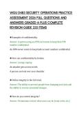 WGU D483 SECURITY OPERATIONS PRACTICE&NewLine;ASSESSMENT 2026 FULL QUESTIONS AND&NewLine;ANSWERS GRADED A PLUS COMPLETE&NewLine;REVISION GUIDE 335 ITEMS