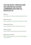 WGU D483 SECURITY OPERATIONS SCRIPT&NewLine;2026 QUESTIONS AND SOLUTIONS&NewLine;COMPREHENSIVE STUDY SHEET FULL&NewLine;PRACTICE SET 335&NewLine;