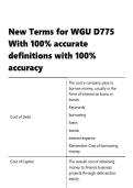New Terms for WGU  D775 With 100&percnt; accurate definitions with 100&percnt; accuracy