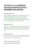 WGU D487 OA 2 & 3 COMPREHENSIVE&NewLine;HEALTHCARE OPERATIONS AND QUALITY&NewLine;MANAGEMENT STUDY GUIDE 2026