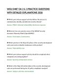 WGU D487 OA 2 & 3 PRACTICE QUESTIONS&NewLine;WITH DETAILED EXPLANATIONS 2026