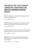 WGU D487 OA TEST 3 2026 COMPLETE&NewLine;CYBERSECURITY DESIGN REVIEW AND&NewLine;OBJECTIVE ASSESSMENT READINESS&NewLine;PACKAGE