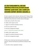 ATI RN FUNDAMENTAL RETAKE &NewLine;CERTIFICATION EVALUATION EXAMS &NewLine;VERIFIED QUESTIONS AND COMPLETE &NewLine;ANSWERS EXPERT REVIEW GRADED A&plus; 