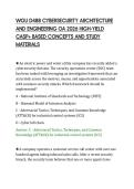 WGU D488 CYBERSECURITY ARCHITECTURE&NewLine;AND ENGINEERING OA 2026 HIGH-YIELD&NewLine;CASP&plus; BASED CONCEPTS AND STUDY&NewLine;MATERIALS
