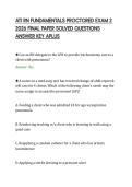 ATI RN FUNDAMENTALS PROCTORED EXAM 2 &NewLine;2026 FINAL PAPER SOLVED QUESTIONS &NewLine;ANSWER KEY APLUS