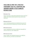 WGU D488 OA PREP TEST 3 PRACTICE&NewLine;ASSESSMENT 2026 FULL QUESTIONS AND&NewLine;ANSWERS GRADED A PLUS COMPLETE&NewLine;REVISION GUIDE