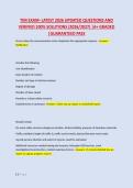 TIM EXAM- LATEST 2026 UPDATED QUESTIONS AND &NewLine;VERIFIED 100&percnt; SOLUTIONS &lpar;2026&sol;2027&rpar; &vert;A&plus; GRADED &NewLine;&vert;GUARANTEED PASS 
