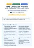 NAB Core Exam Practice Test 2026&colon; 260 Questions & Rationales &vert; Nursing Home APass Your WGU C954 Information Technology Management OA Final Exam with Confidence&excl; This comprehensive practice test features 250&plus; verified exam-style questions with complete rat