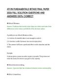 ATI RN FUNDAMENTALS RETAKE EXAM PREP &NewLine;QUESTIONS AND ANSWERS 2026 PRACTICE &NewLine;SOLUTION VERIFIED RESULTS