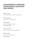 WGU BIOCHEMISTRY OA CERTIFICATION&NewLine;EVALUATION 2026 FULL SOLUTION VIEW&NewLine;AHEAD QUESTIONS