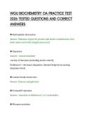 WGU BIOCHEMISTRY OA PRACTICE TEST&NewLine;2026 TESTED QUESTIONS AND CORRECT&NewLine;ANSWERS