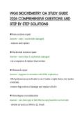 WGU BIOCHEMISTRY OA STUDY GUIDE&NewLine;2026 COMPREHENSIVE QUESTIONS AND&NewLine;STEP BY STEP SOLUTIONS
