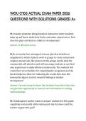 WGU C105 ACTUAL EXAM PAPER 2026&NewLine;QUESTIONS WITH SOLUTIONS GRADED A&plus;