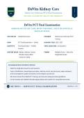 DaVita PCT Final Exam 2026&sol;2027  DaVita Kidney Care &vert; Complete Q&A with Verified Answers and Detailed Rationales &vert; Hemodialysis&comma; Vascular Access&comma; Infection Control&comma; Water Treatment &vert; A&plus; Graded