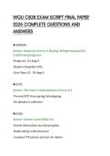 WGU C838 EXAM SCRIPT FINAL PAPER&NewLine;2026 COMPLETE QUESTIONS AND&NewLine;ANSWERS&NewLine;